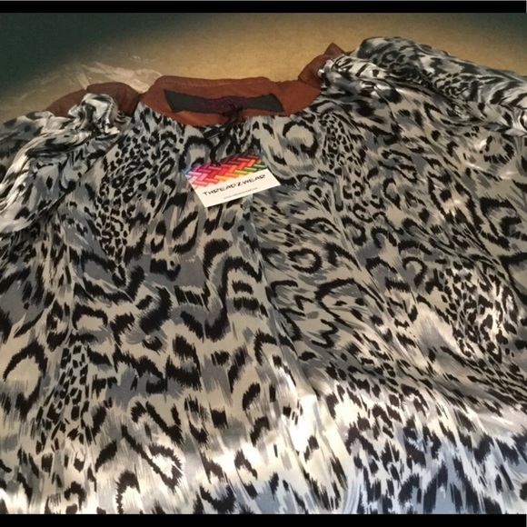 Vegan Tobacco Brown Leather Jacket L - Picture 5 of 5